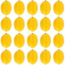 20Pcs Yellow Simulation Artificial Lemon Fake Fruit Disply Home Party Decor Artificial Fruit Trees for Home Decor Artificial Fruit Artificial Plants and Flowers Artificial Plants and Flowers