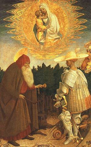 Peinture à l'huile Pisanello 30x36, une œuvre sacrée pleine d'émotion
