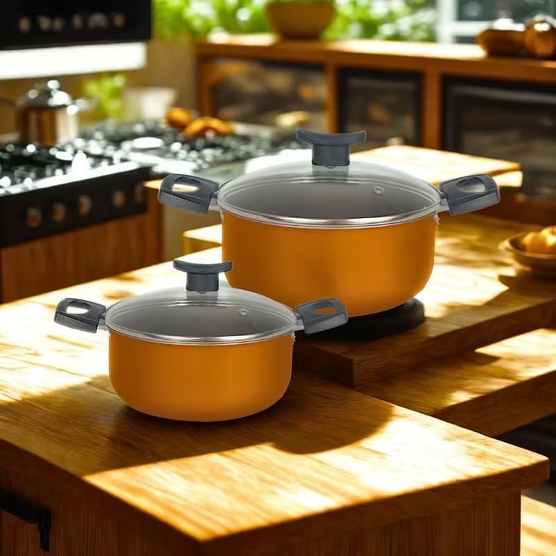 Conjunto Caçarolas cor Bronze Antiaderente 7 Camadas 16 e 18cm Ta...