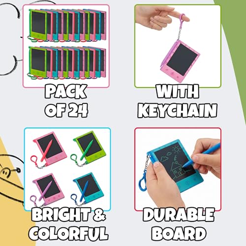 4.5-Inch LCD Writing Tablets (24-Pack) Party Favor Drawing Boards for Kids by KiddieLoot - Used condition - Image 2
