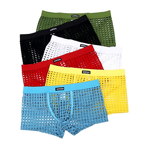 Men's Low Rise Cutout Boxer Mesh Swim Shorts4