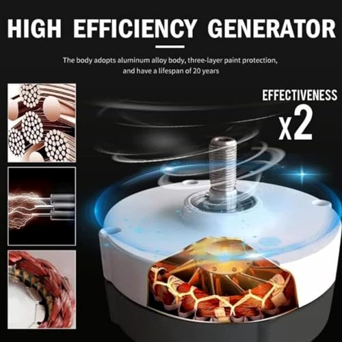 Kit generatore per turbina eolica con regolatore di Carica, apparecchiatura per la Produzione di energia elettrica Verticale, generatore trifase Senza Ingranaggi a magneti permanenti da 1200