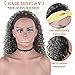 CINHOO Silver Grey Headbands Wigs For Black Women Curly Wavy Salt and Pepper Half Wigs With Headband Attached for Black Women Shoulder Length for Daily Use (16inch)