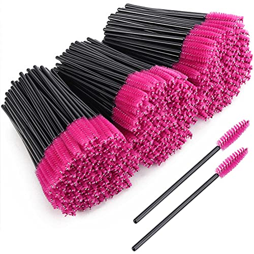 Mascara jetable brosse rose lot de 1000 pour retouches maquillage en voyage