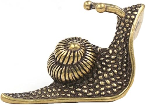 Adornos de estatua de caracol de cobre puro personalidad, retro, escritorio de latón antiguo, decoración para el hogar de mascotas, para sala de