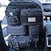 Universal Tactical Seat ​Back Organizer Vehicle Molle Panel Organizer Storage Bag with 5 Detachable Molle Pouch for All Vehicel Such as Jeep,Truck,SUV, Car, Ford,Chevy etc (Upgraded-C-Black)