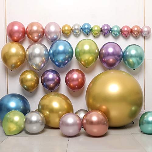 Miniatura 2 de Globos dorados cromados de 36 pulgadas, 2 unidades, globos metálicos redondos gigantes dorados gigantes, globos gigantes dorados para cumpleaños,
