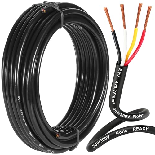 Câble remorque 4 fils rond 5M 4x0,75mm² faisceau électrique pour feu de caravane 12V 24V