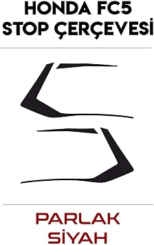Graficar Design Honda Civic FC5 Sedan Stop Frame Sticker Finish Bright Black