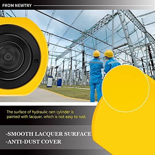 Newtry 20T Low Profile Hydraulic Jack Porta Power Kit + Cp-180 Manual Hydraulic Hand Pump Multi Section Jack, 1.18” Stroke Industrial Mini Hydraulic Cylinder #TOP6