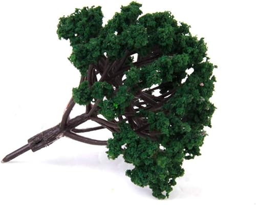 Miniatura 3 de Sewroro 20pcs Escala Árboles Modelo Paisaje Árboles Modelo Miniatura Árbol Mini Diorama Árboles Tamaño Mixto Verde Oscuro