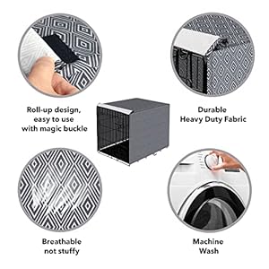 PetPrime Dog Crate Cover Indoor Durable Windproof Pet Kennel Cover Fit for 24 30 36 42 49 Inches Wire Dog Crate for Small Medium and Large Dog-Cover Only(30 Inch (30"x18"x21") Grey PetPrime Dog Crate Cover Indoor Durable Windproof Pet Kennel Cover Fit for 24 30 36 42 49 Inches Wire Dog Crate for Small Medium and Large Dog-Cover Only(30 Inch (30″x18″x21″) Grey