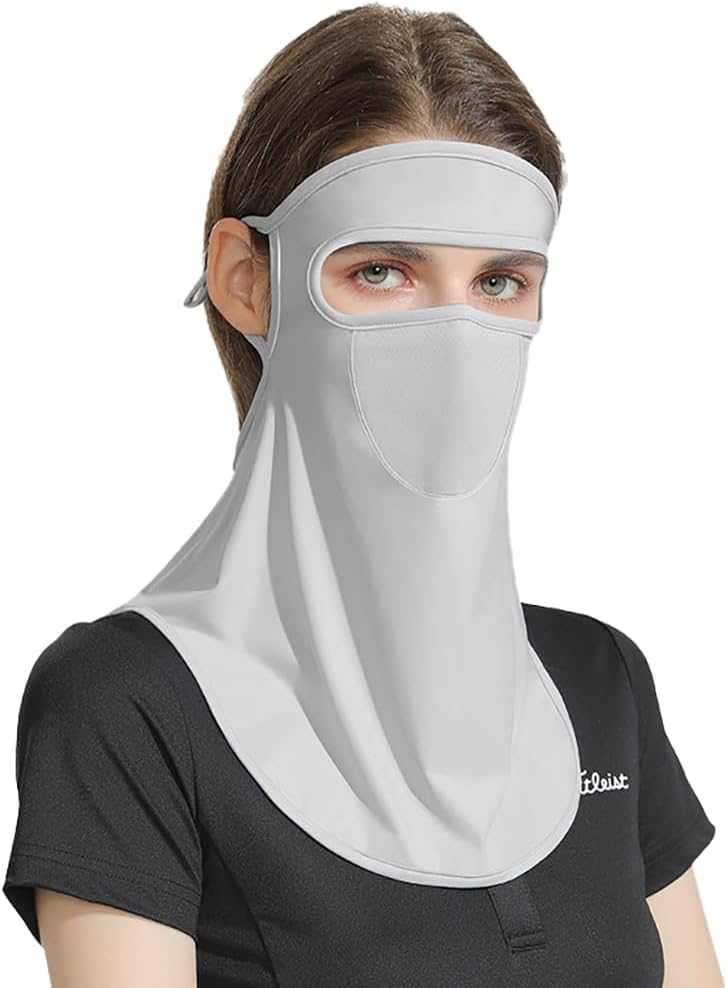 UV Protection Face Cover - UPF 50 Ice Silk Breathable Reusable Masque | UV Protective Face Cover, Neck Gaiters Head Cover - Breathable, Cooling Face Masque for Running, Fishing