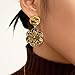 Vintage Floral Fashion Drop Earrings for Women, Gold Plated Dangle Earrings
