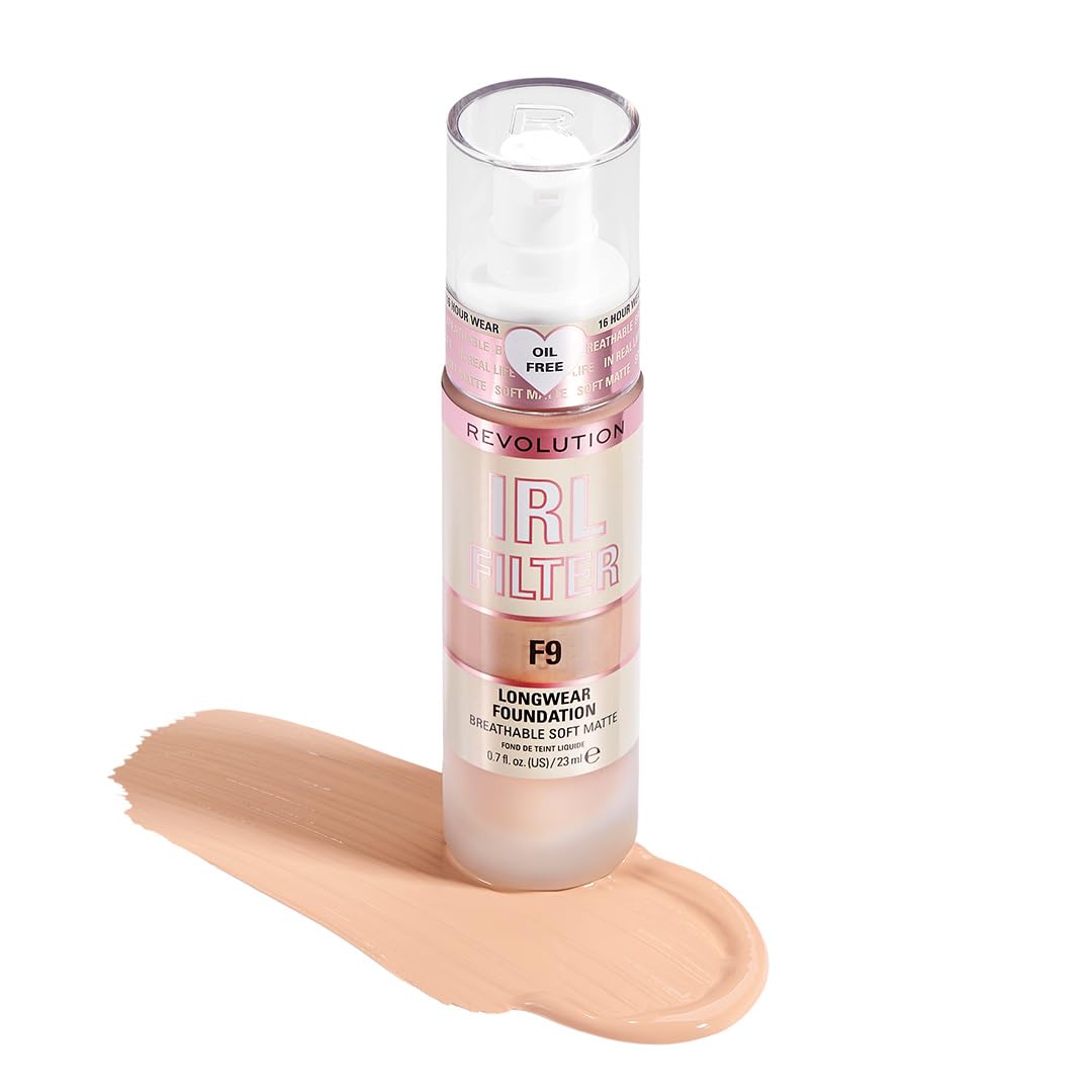 Revolution IRL Filter Longwear Foundation, F9 0.7 Fl Oz (Pack of 1) F9