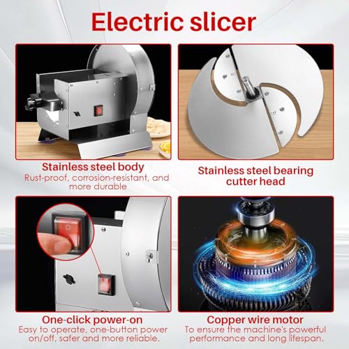 Cortadora eléctrica comercial de acero inoxidable miniatura 2