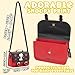 Peanuts Snoopy Crossbody Bag Girls Purse for Kids Teens Women Fashion Shoulder Bag (Red/Black, 9.84x6.89x2.77inch)
