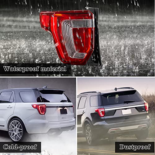 Vvavv Tail Light Assembly Compatible With 2016 2017 2018 2019 Ford Explorer With Bulb Replacement Number Fb5Z13405A Only Left/Driver Side #TOP6