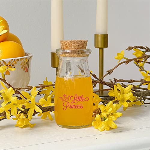 Kate Aspen "Little Princess Vintage Milk Shaped Corked Glass, Baby Shower/Birthday Party Favor Decorative Bottles, 18 Count (27196NA-LP) - Image 5