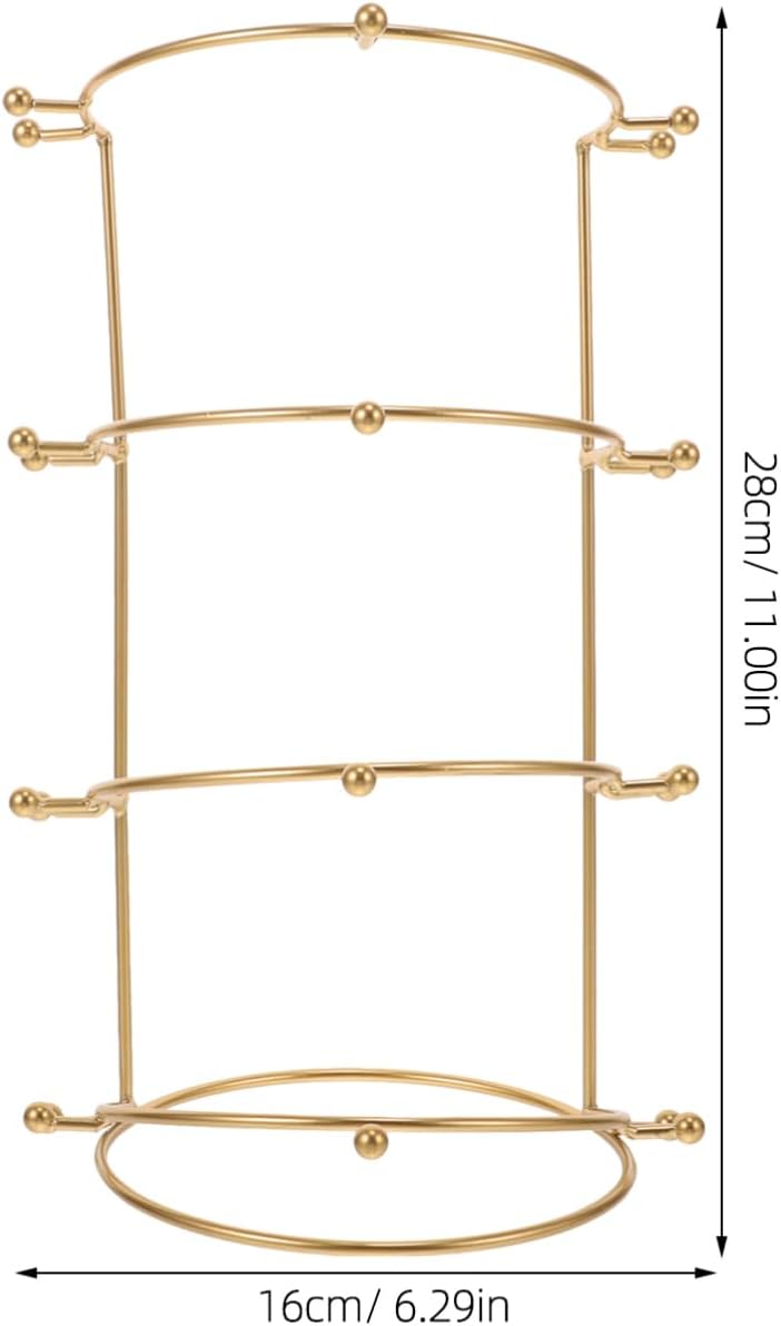 SHERCHPRY 2pcs 4-tier Bridal Crown Stand Display Rack for Jewelry Headband Holder Wedding Hair Accessories