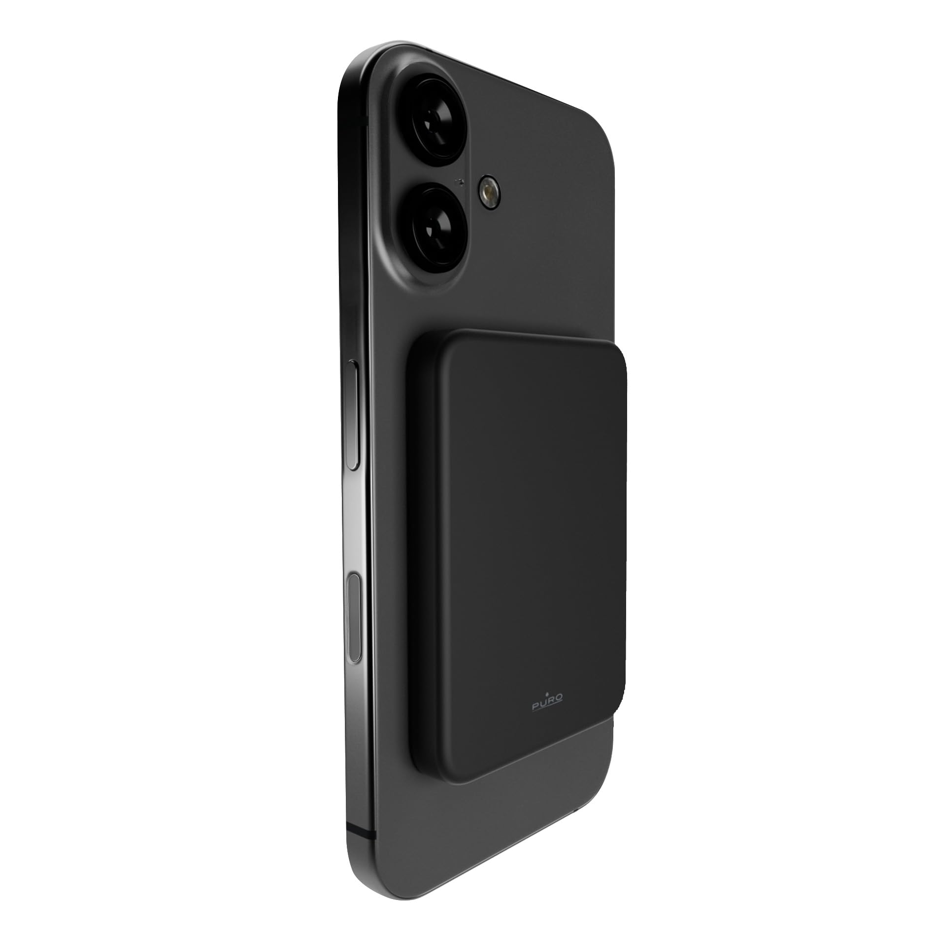 Puro Slim Power Mag Power Bank 4200 mAh, kompatybilny z MagSafe, ultra cienki 1 cm, bezprzewodowe ładowanie, port Type-C, do iPhone'a 12 i nowszego, czarny