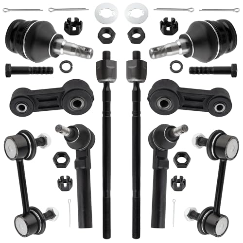 YMAUGP 10Pcs Front Rear Sway Bar Outer Inner Tie Rod End Lower Ball Joint Kit for Subaru BAJA 2003-2006, Stabilizer Bar Link Ball Joint Suspension Kit fit for Subaru Legacy, Outback 2002 2003 2004 by YMAUGP - Used condition - US$24.94