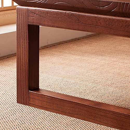 Table basse en bois compacte marron pour travailler et manger dans son salon