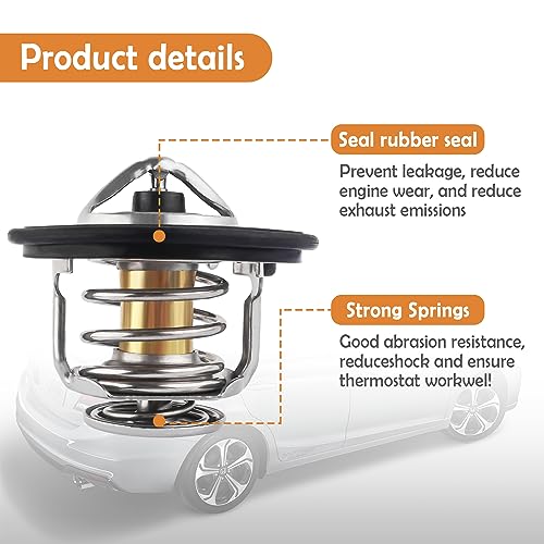 Image of Thermostat for Car,Heavy Duty Engine Coolant Thermostat Compatible with Honda Civic Accord Acura EL CL,Automotive Replacement Engine Thermostats OEM#19301-PAA-306,19301-RNA-315