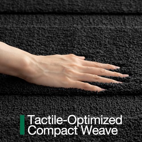 LUMI Ultra Soft Bathroom Rugs Absorbent, Non Slip Bath Mat 16X24, Black by LUMI - Used condition - Image 3