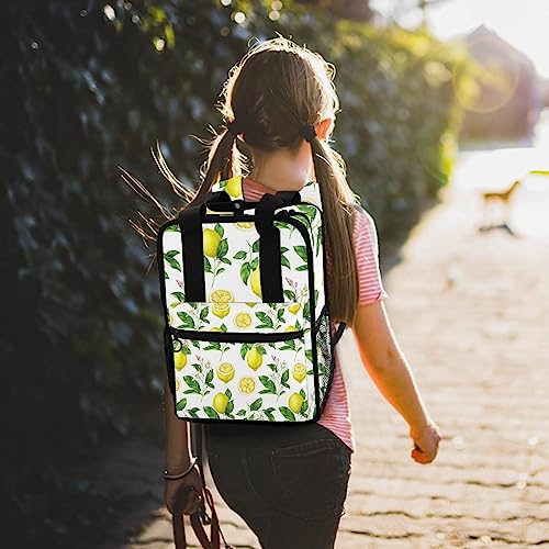 Sac à dos imprimé citron 35.5x26x12 cm avec sangles ajustables