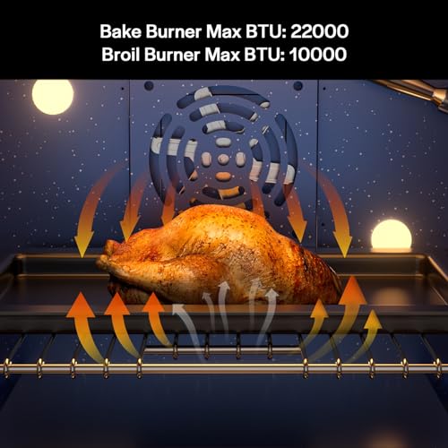 Image of Empava Freestanding Slide-In Gas Range,4.2 cu. ft. Pro-Style Single Oven with 4 Sealed Ultra High-Low Burners-Heavy Duty Continuous Grates in Stainless Steel,30 Inch