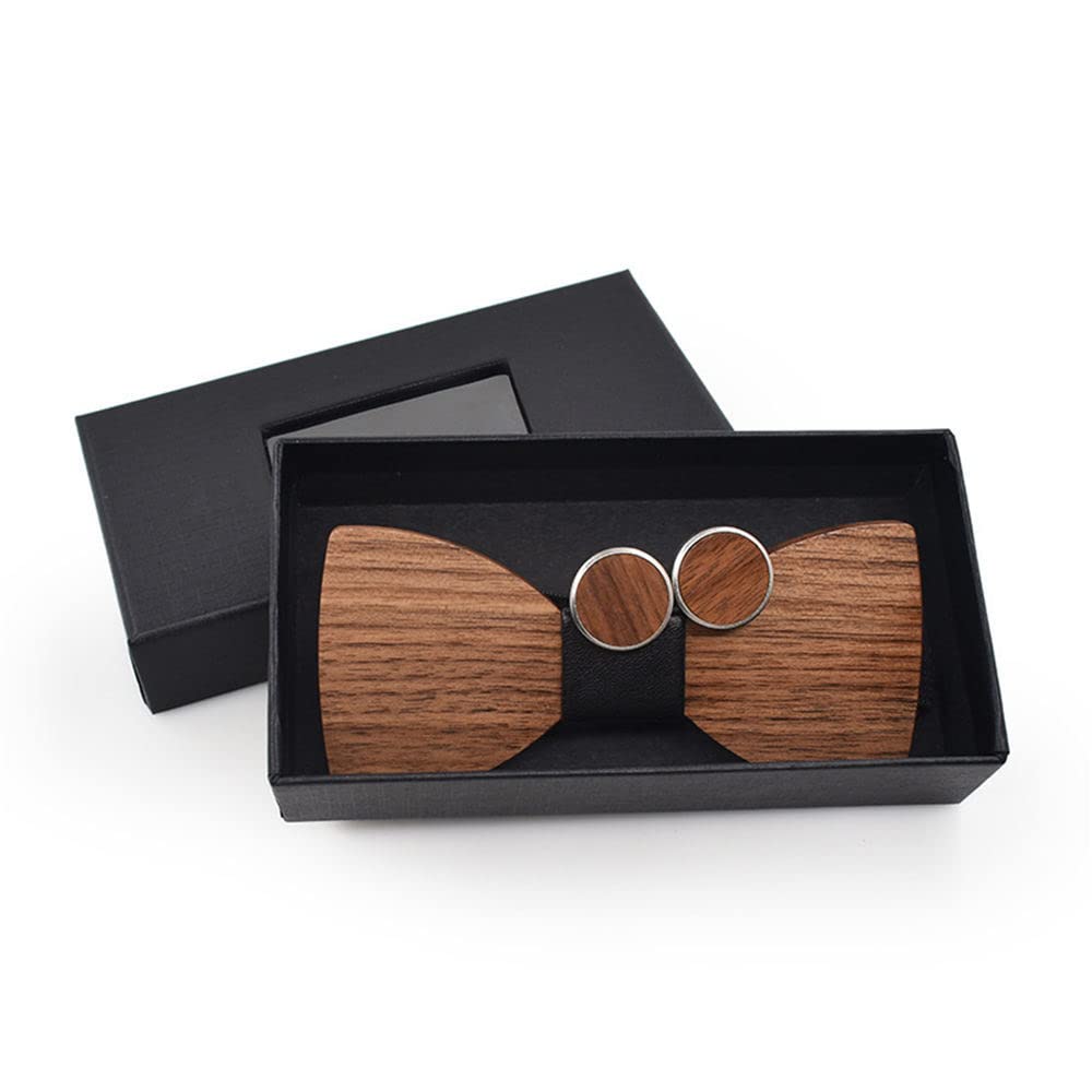 Noeud Papillon Bois Homme Nœud Papillon En Bois Pour Homme Avec Boîte En Bois Pour Déguisement De Bouton De Manchette Homme