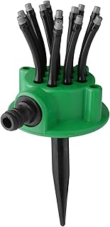 HUIOP Garden Sprinkler Multi-s Lawn Sprinkler Head Nozzle 12 Flexible Spray Nozzles 360 Degree Rotating Lawn Sprinkler Outdoor Garden Patio Water Sprayer Gardening Watering System