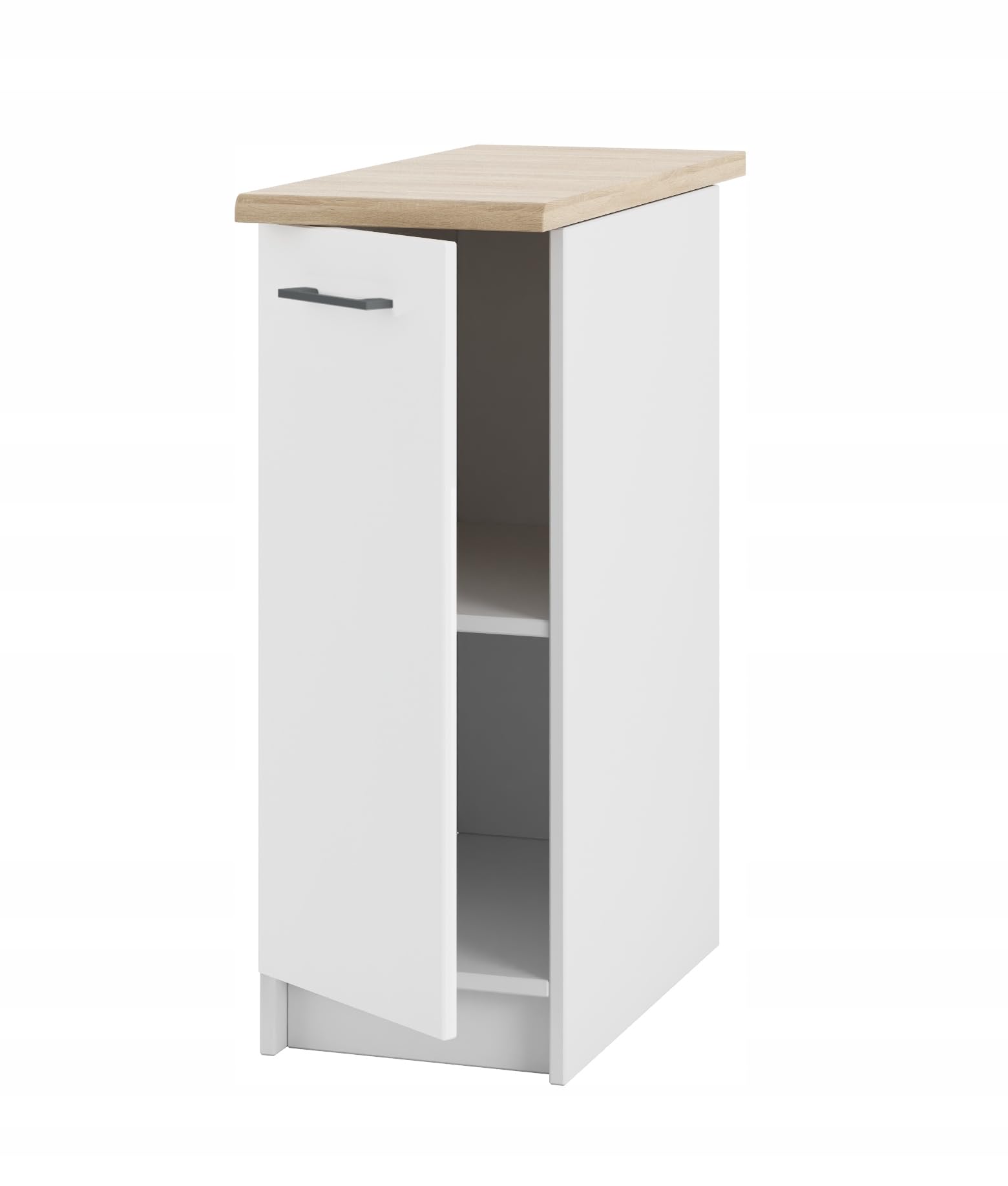 Schmaler Küchenschrank 30 cm mit Arbeitsplatte – praktischer Unterschrank für kleine und große Küchen - funktional, robust - einfache Montage - hochwertige Materialien - flexibel kombinierbar