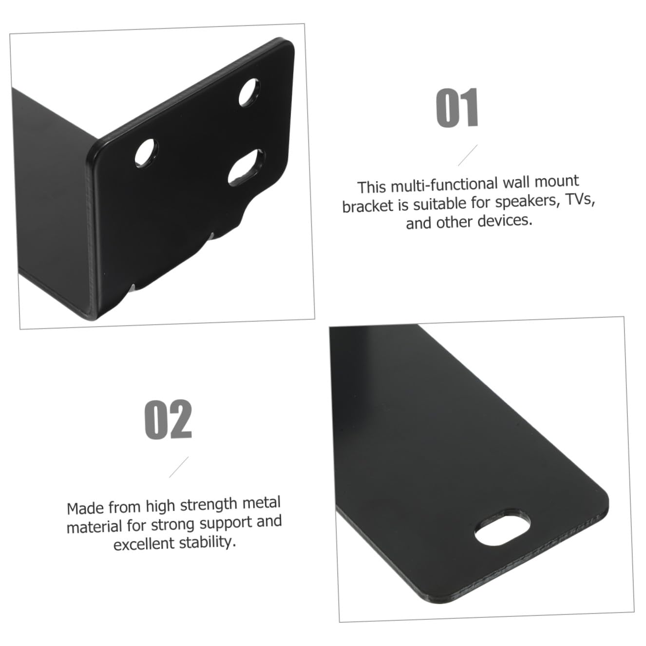 Gatuida Supporto da Parete per Soundbar in Metallo Nero, Stabile