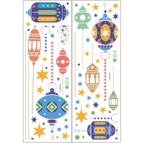 Vinilos decorativos de pared con linterna y estrella para festival
