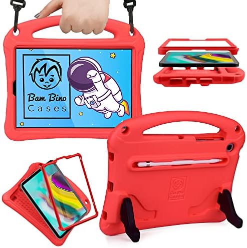 Bam Bino Space Suit [Rugged Kids Case] for Samsung Galaxy Tab S5e 10.5 | Designed in Australia, for Children | Stylus Holder, Screen Guard, Strap (Tangerine)