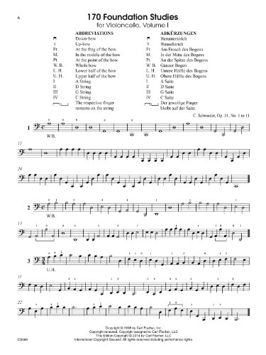 170 Foundation Studies for Violoncello, Vol. 1