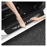 Protecteurs de seuil 4pcs Compatible avec Volkswagen GOLF 6 CABRIOProtecteur de porte Sill avec logo Fibre de carbone protection de bord