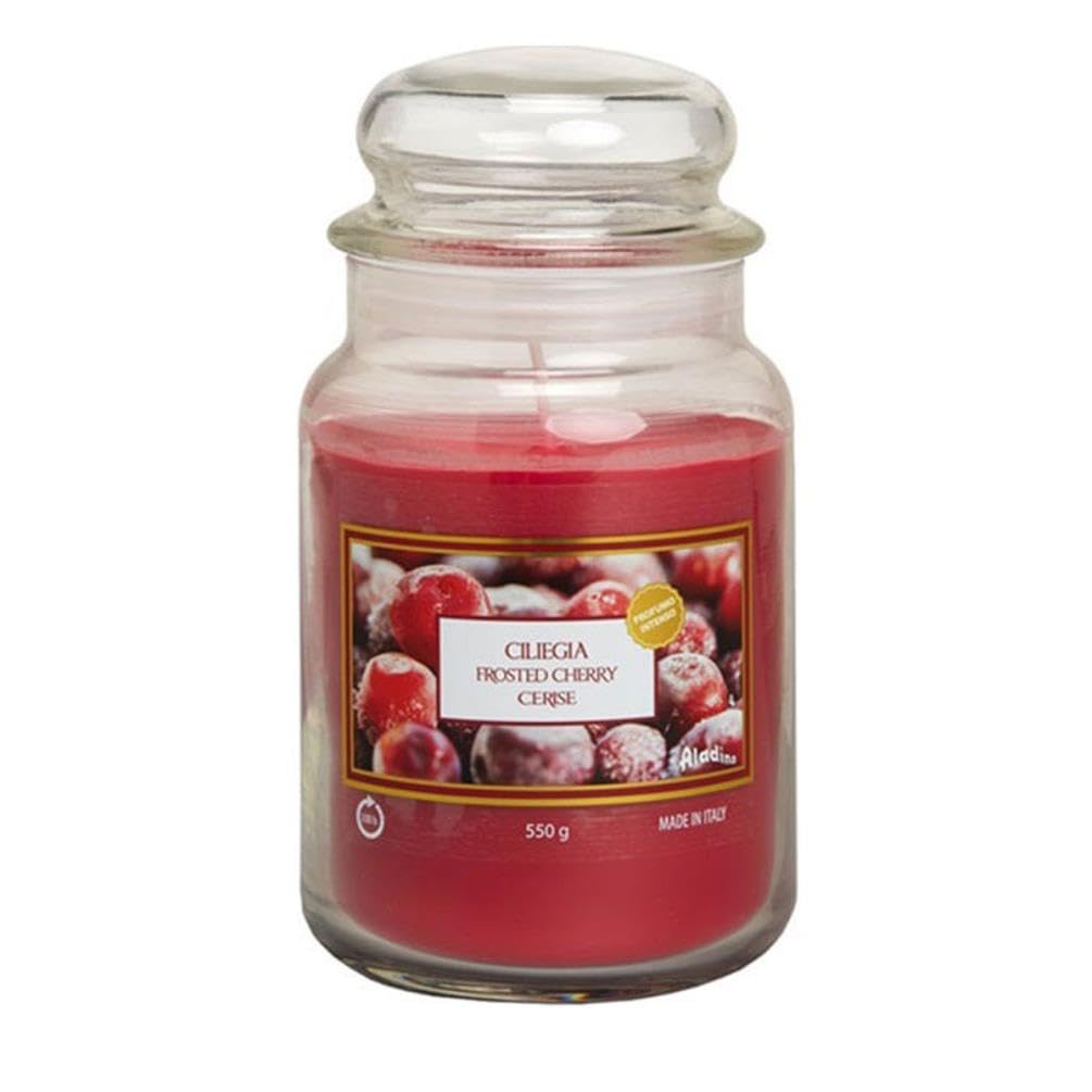Price's Red Candles Aladino Frosted Cherry Large Jar (Aladino Range)