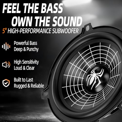 Image of 5.25 Inch Speakers, 600W 4 Ohm 5 In Speaker Car Audio Aluminum Cone Woofer