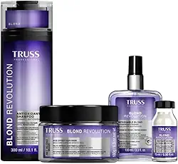 Kit Truss Blond Revolution com Shampoo 300ml + Máscara 180g + Finalizador 100ml + Ampola 15ml para Loiras