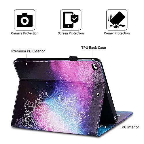 Ulak Ipad 6Th 5Th Generation Case, Ipad 9.7 2018/2017 Cases, Premium Pu Leather Multi-Angle Viewing Folio Smart Stand Cover For Ipad 9.7 Inch Ipad 5Th/6Th Generation, Auto Wake/Sleep (Mandala Flower) #TOP5