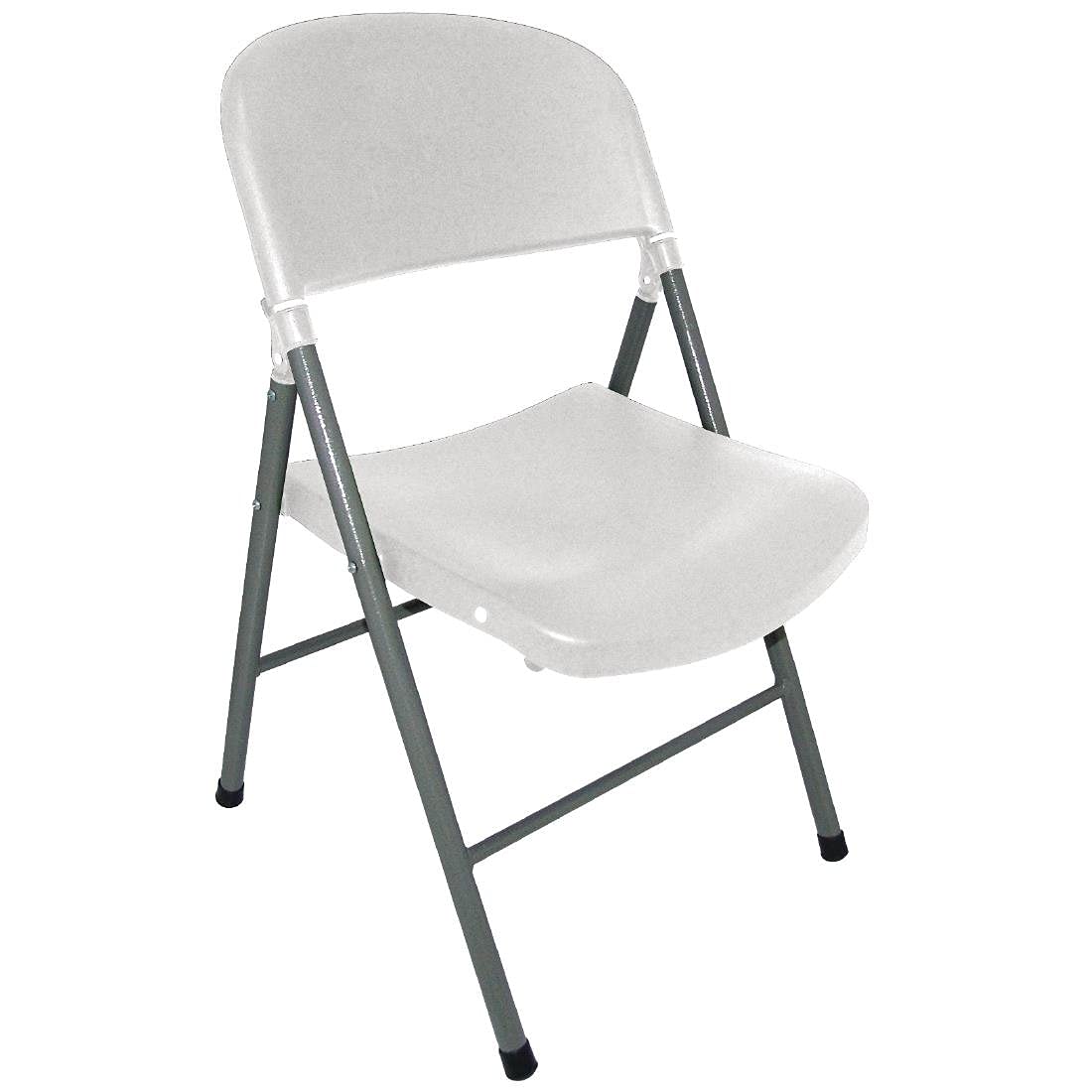 Bolero Lot de 2 chaises pliantes Blanc cassé