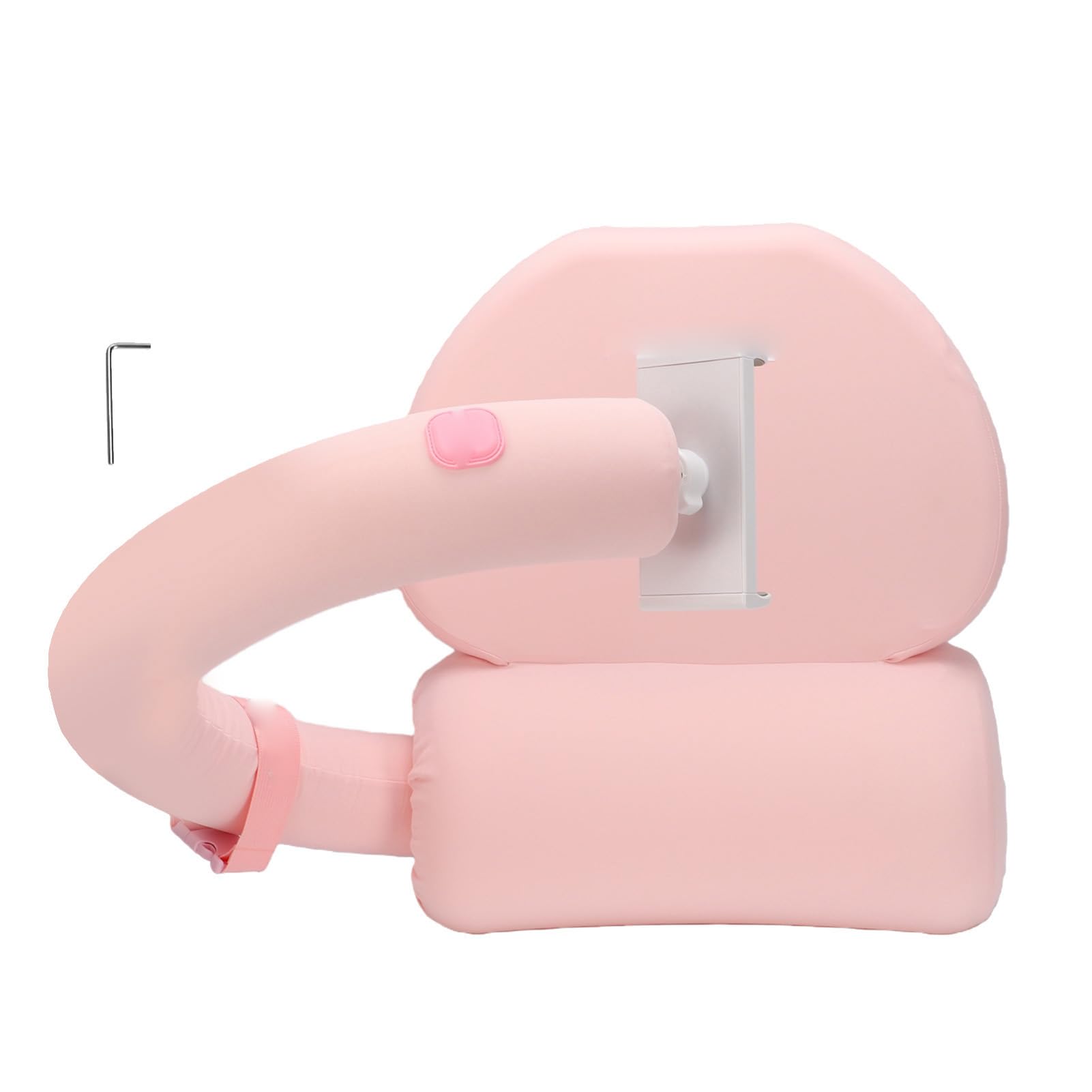 Luqeeg Poduszka do Czytania, Poduszka Oparcia z Pianki Memory do Siedzenia na łóżku, Ergonomiczna Leżenia z Regulowanym Stojakiem na Telefon, Antypoślizgowy Uchwyt (PINK)