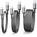 deleyCON 3x USB-A auf USB-C Kabel Kurz (0,5m + 1m + 2m) USB 3.0 5Gbps (USB 3.2 Gen1) Ladekabel Datenkabel für Smartphone Tablet Notebook Kamera HDD SSD Externe Festplatte Usw.