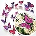 HAKDAY 3D Butterfly Wall Decor, 48 PCS 3D Butterfly Wall Stickers for Crafts Butterflies Party Decorations Birthday Room Decor