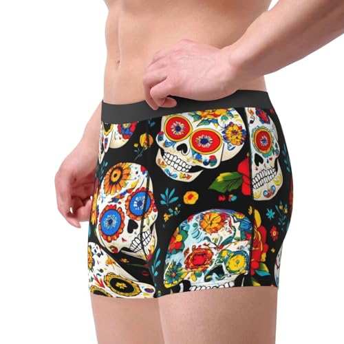 Men's Casual Boxer Briefs Soft Breathable Unique Underwear4