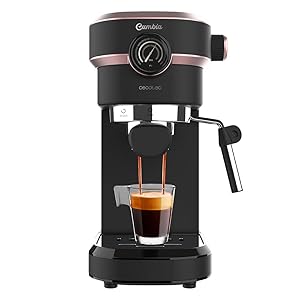 Cecotec Cafetera Express Cafelizzia 890 Rose Pro. Espressos y Cappuccino, 1350 W, Sistema Thermoblock, 20 Bares, Modo Auto para 1-2 Cafés, Vaporizador Orientable y Manómetro, 1,2 L