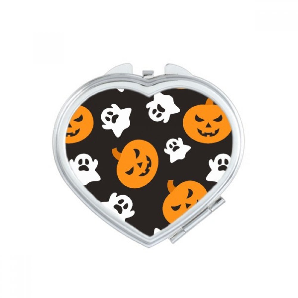 Miroir compact Halloween de poche pliable motif araignée chauve-souris